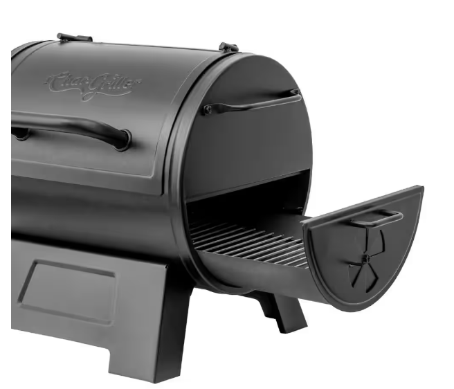Portable Charcoal Grill or Side Fire Box with Adjustable Air Vents, Heavy Duty - Black