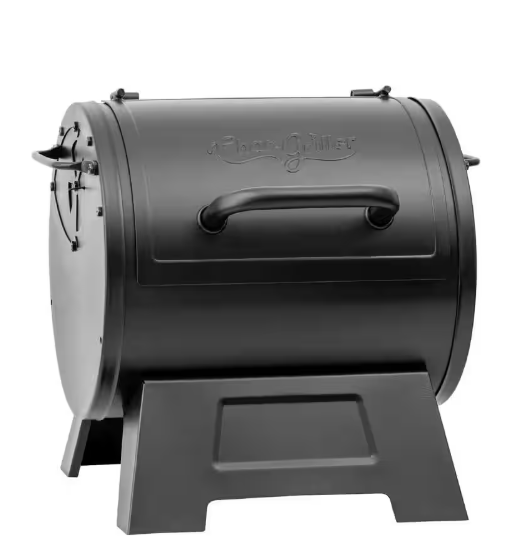 Portable Charcoal Grill or Side Fire Box with Adjustable Air Vents, Heavy Duty - Black