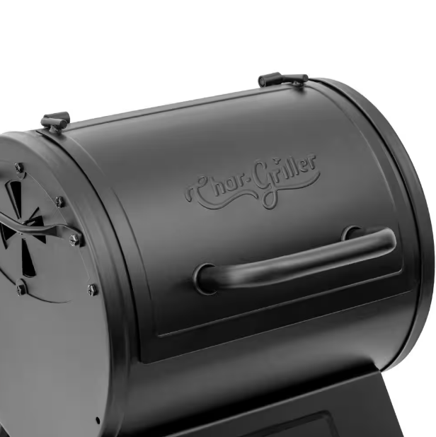 Portable Charcoal Grill or Side Fire Box with Adjustable Air Vents, Heavy Duty - Black