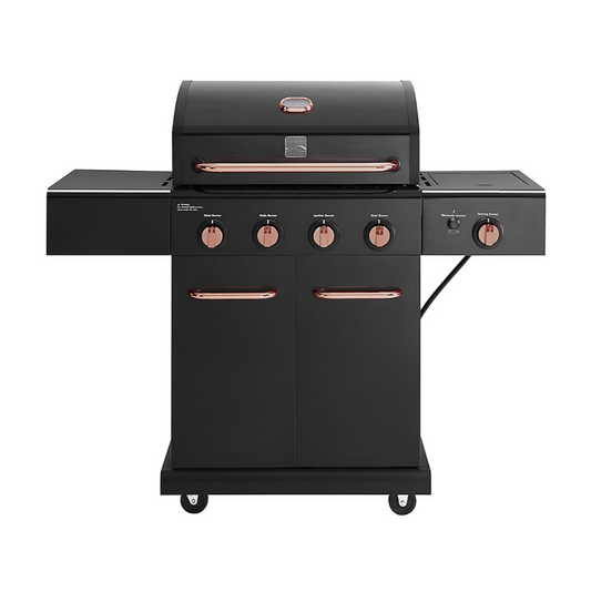 4-Burner LP Gas Grill with Searing Side Burner