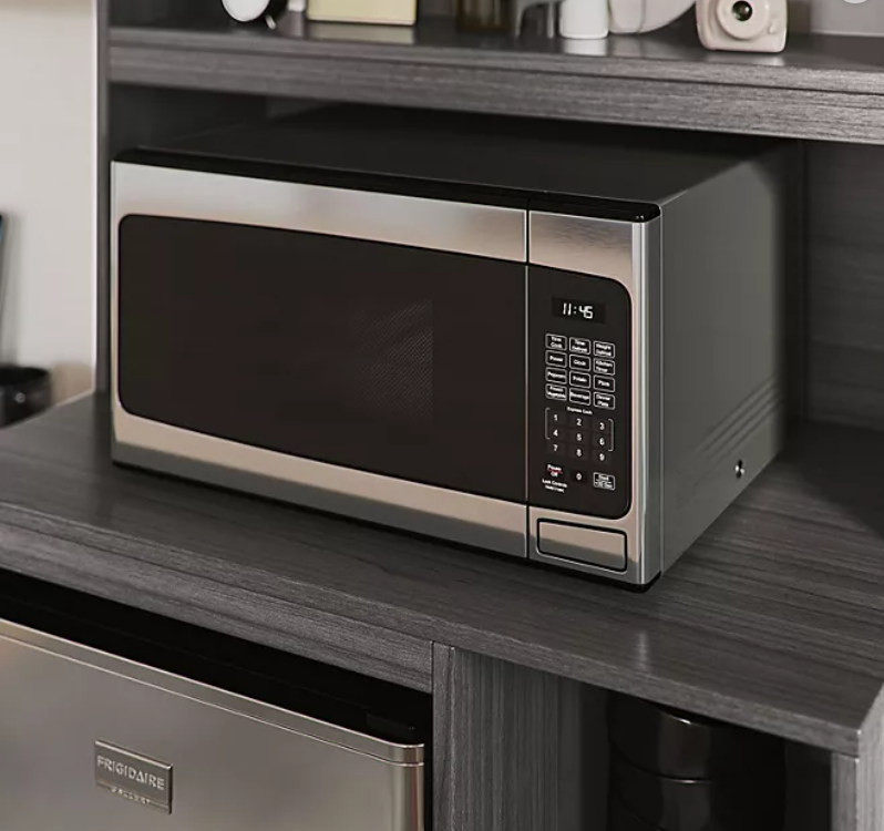 1 St. Best 74" Multifunctional Organization Station with Mini Refrigerator and Microwave Storage Space, Assorted Colors