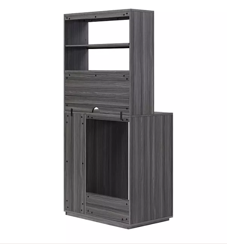 1 St. Best 74" Multifunctional Organization Station with Mini Refrigerator and Microwave Storage Space, Assorted Colors