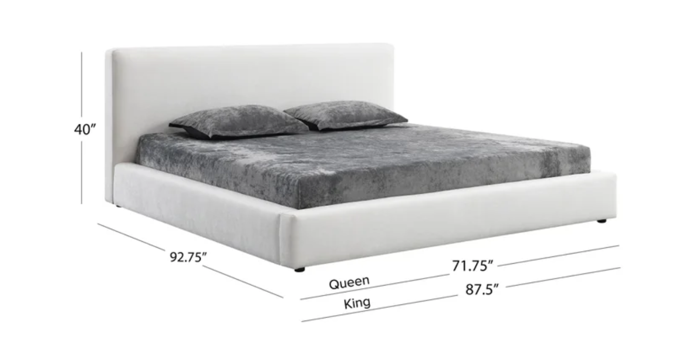 Mindy Upholstered Bed Frame Low Profile Platform