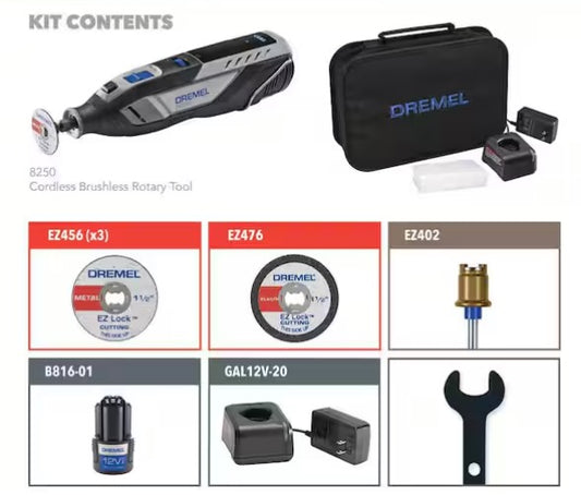 12V Lithium-Ion Cordless Brushless Rotary Tool Kit