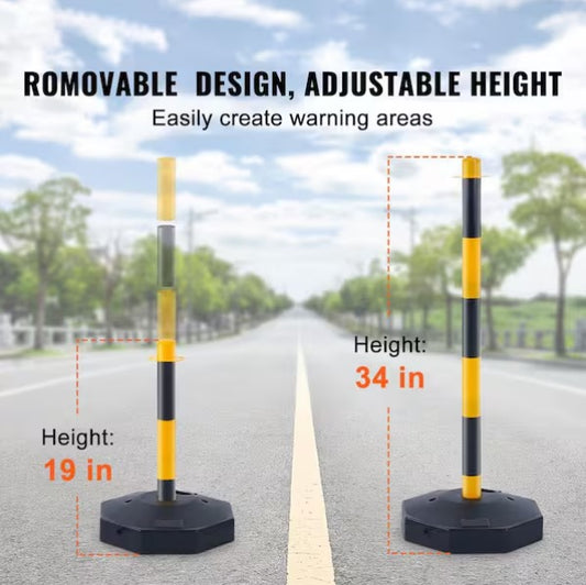 Traffic Safety Delineator Barrier with Base