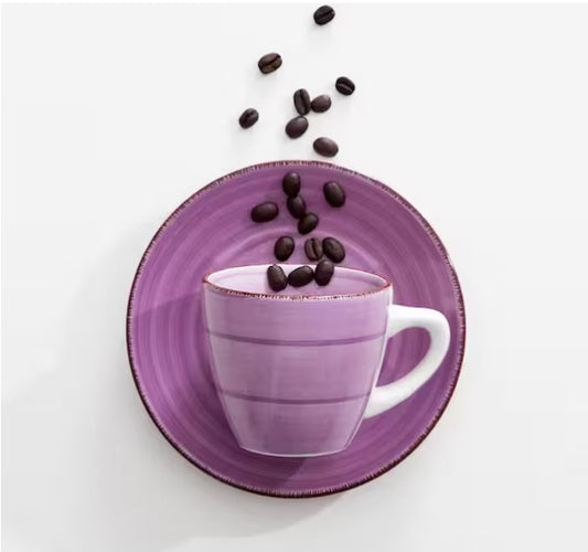 Stoneware Coffee Cups and Coffee Saucers