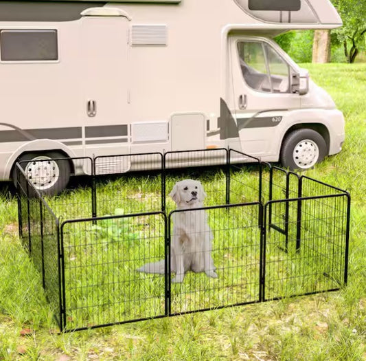 12 Panels Indoor Outdoor Heavy-Duty Portable Foldable Dog Kennel