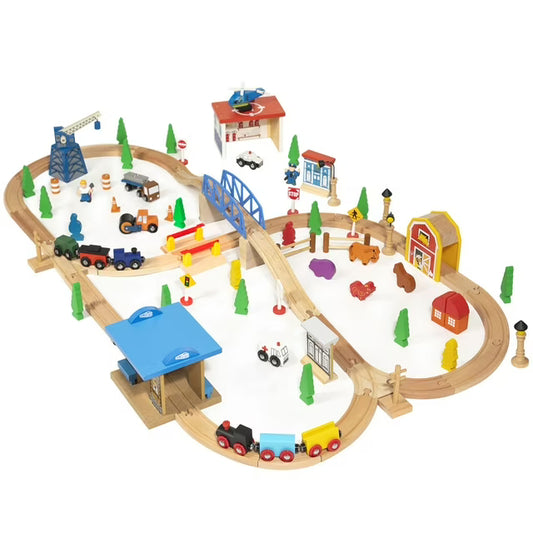 Wooden Train Set, 100 pc.