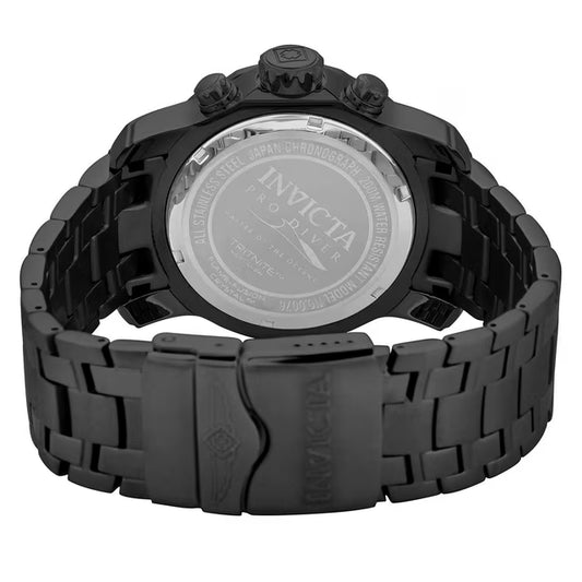 Invicta Pro Diver Scuba Quartz Chronograph Black Bracelet Mens Watch, 48mm