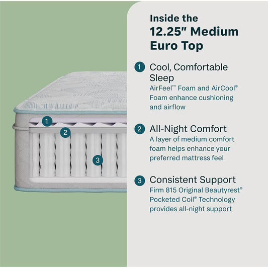 BeautySleep Amber Bliss Medium Euro-Top Mattress