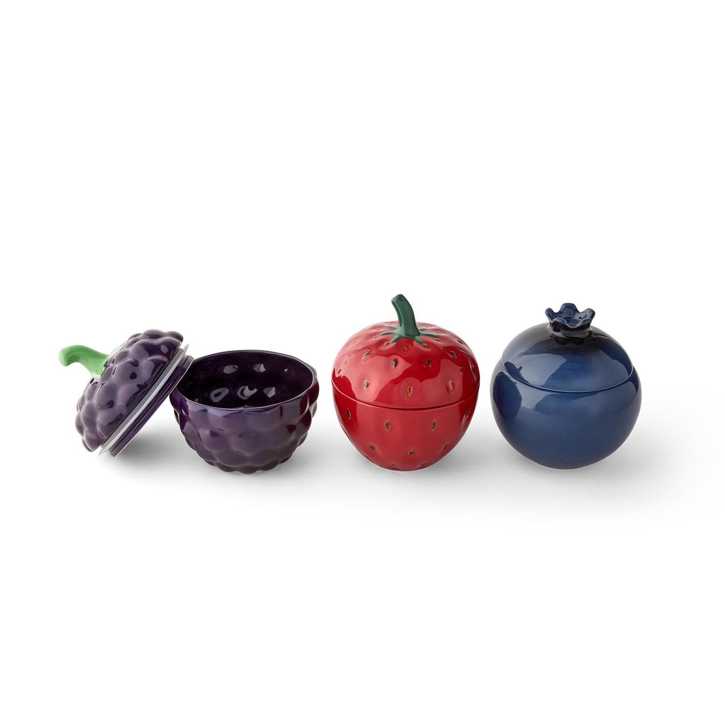 3-Piece Stoneware Berry Canister