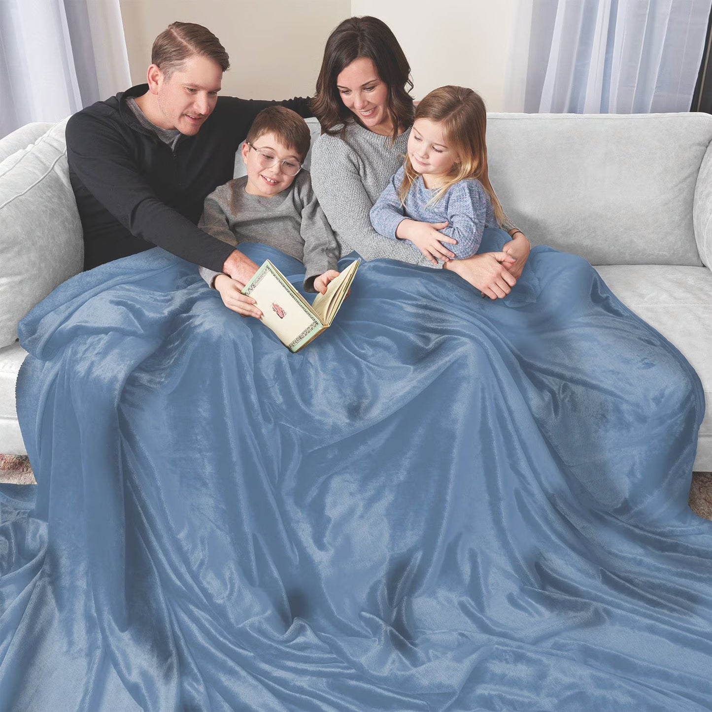 Oversized Cozy Night Cloud Throw Blanket, 110" x 132"