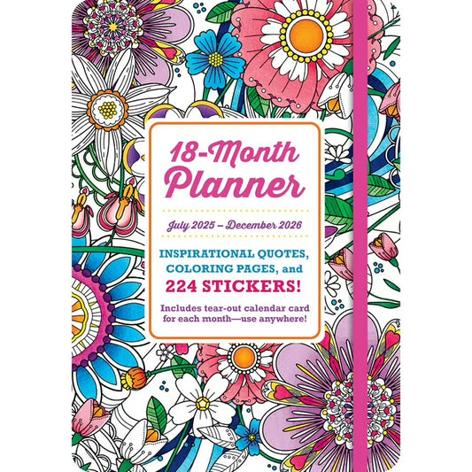 18-Month 2026 Coloring Planner