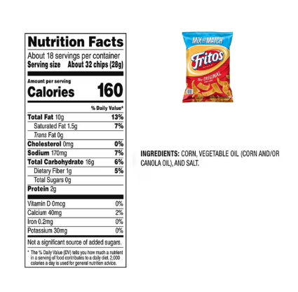 Fritos The Original Corn Chips, 18.125 oz.