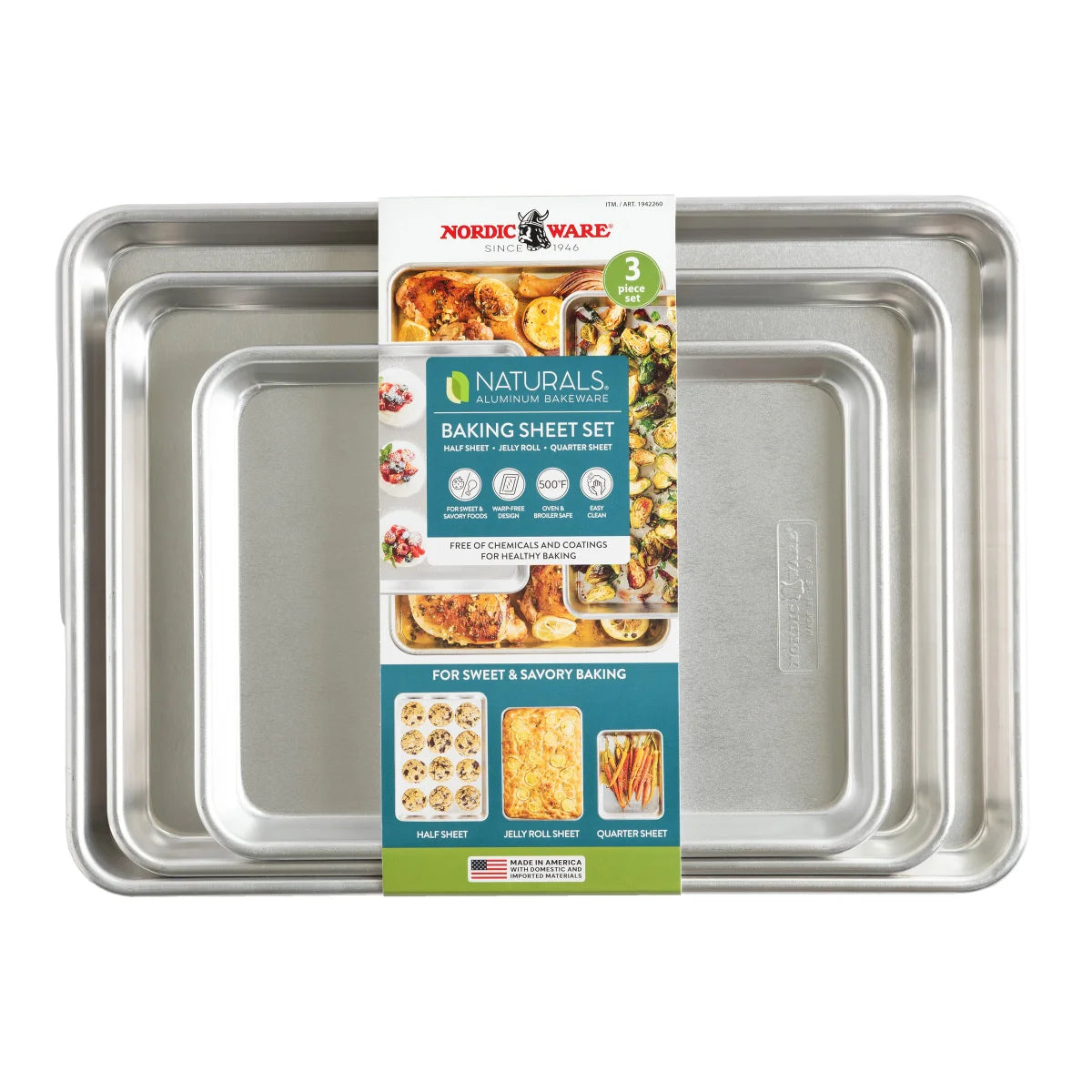 Baking Sheet Set - Nordic Ware Naturals 3-piece