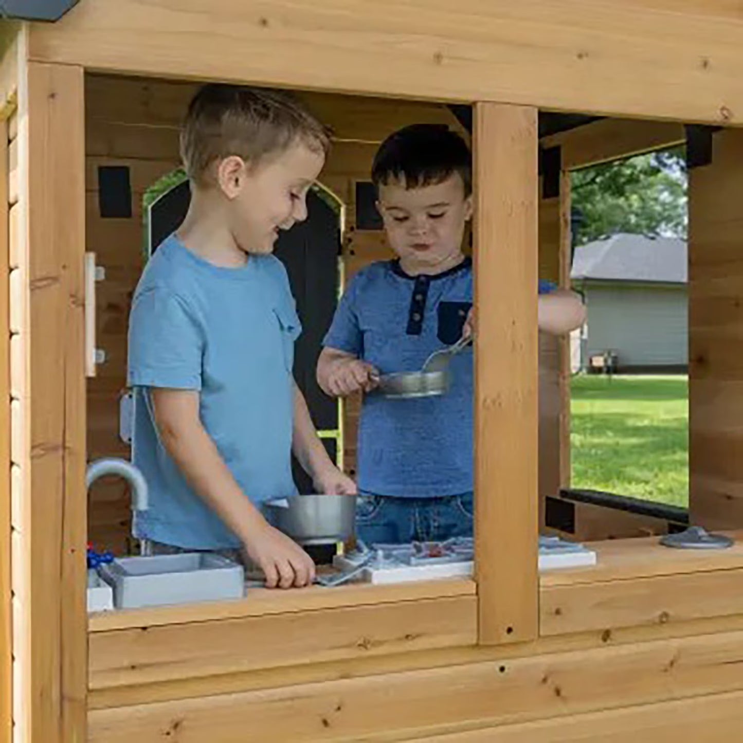 Mystic Cedar Wooden Kids Playhouse