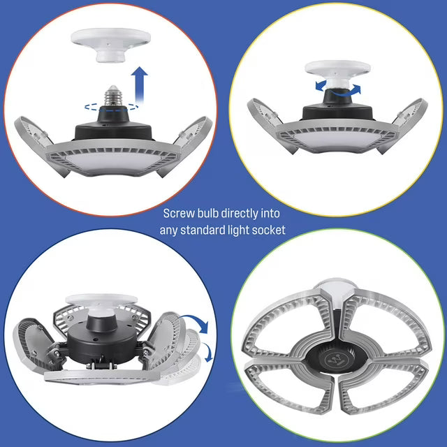 8000 Lumen LED Deformable Utility Light-2 Pack