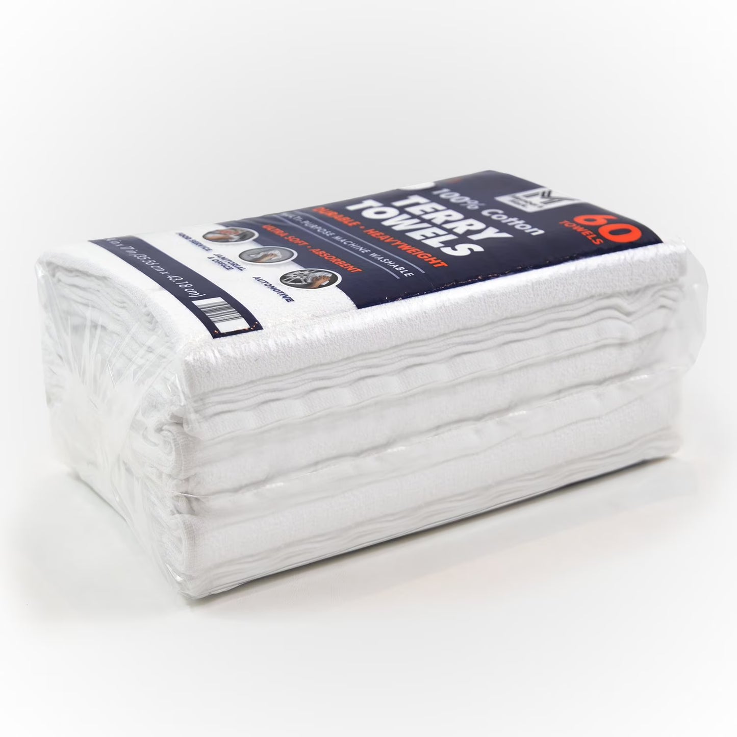 100% Cotton Terry Towels, 14" x 17", 60 ct.
