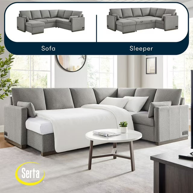 Serta Ellington Sectional Sleeper Sofa