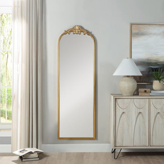 Filigree Easel Full Length Mirror, Gold
