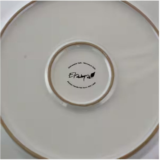 16-Piece Contemporary White Stoneware Dinnerware Set