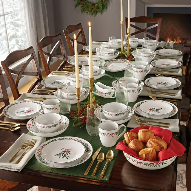 53-Piece Porcelain Holiday Entertainer Set