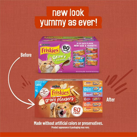 Friskies Gravy Pleasers Variety Pack, Adult Wet Cat Food
