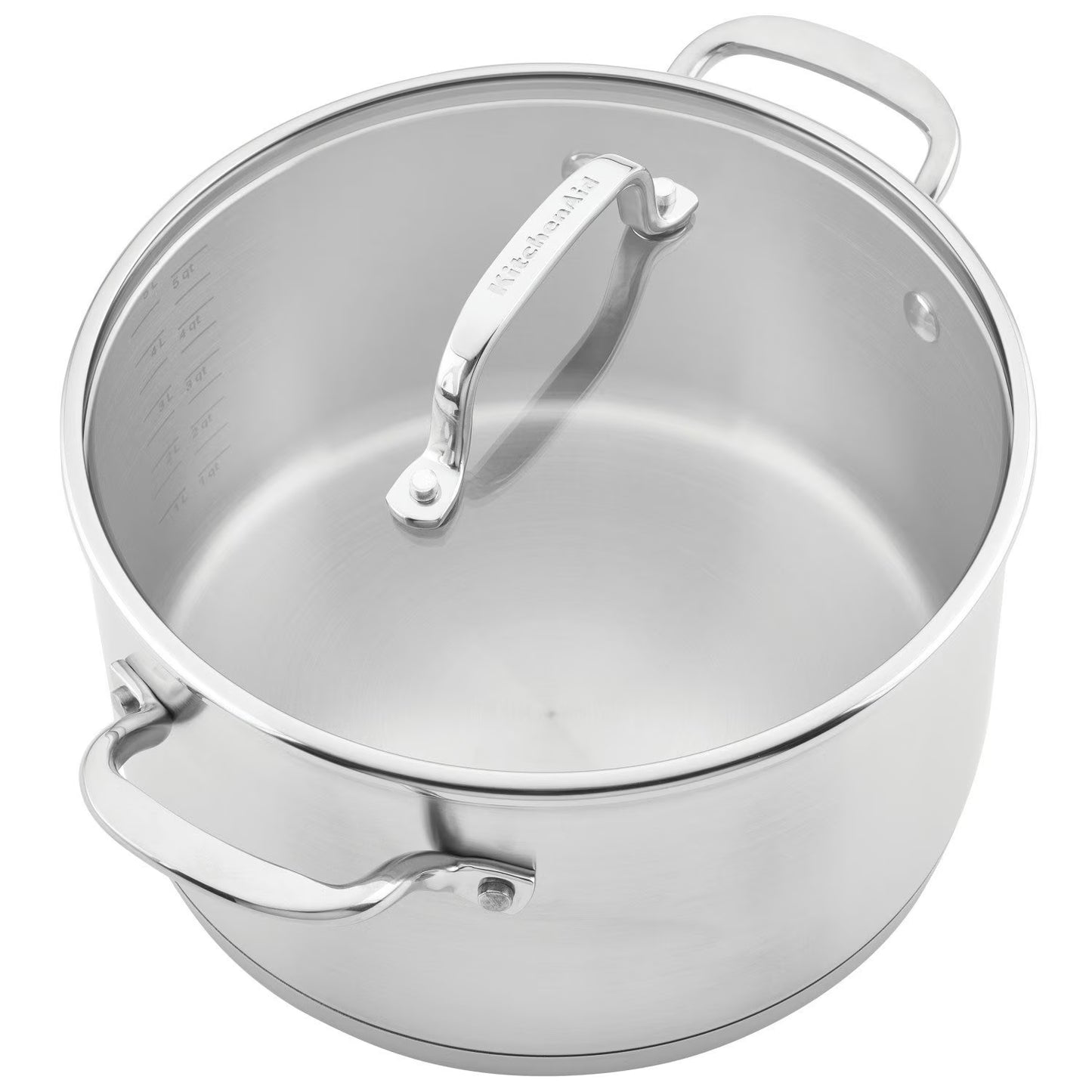 3 Ply Base Stainless Steel 11 Piece Cookware Set, Brushed Stainless Steel