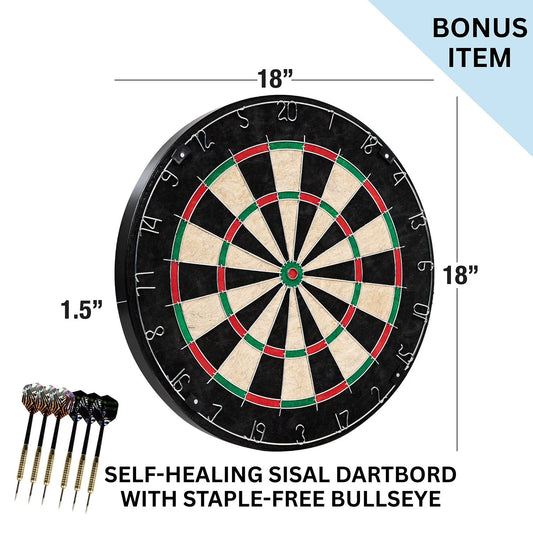 Foosball Table with Bonus Dartboard - Hall of Games Kinwood 56"