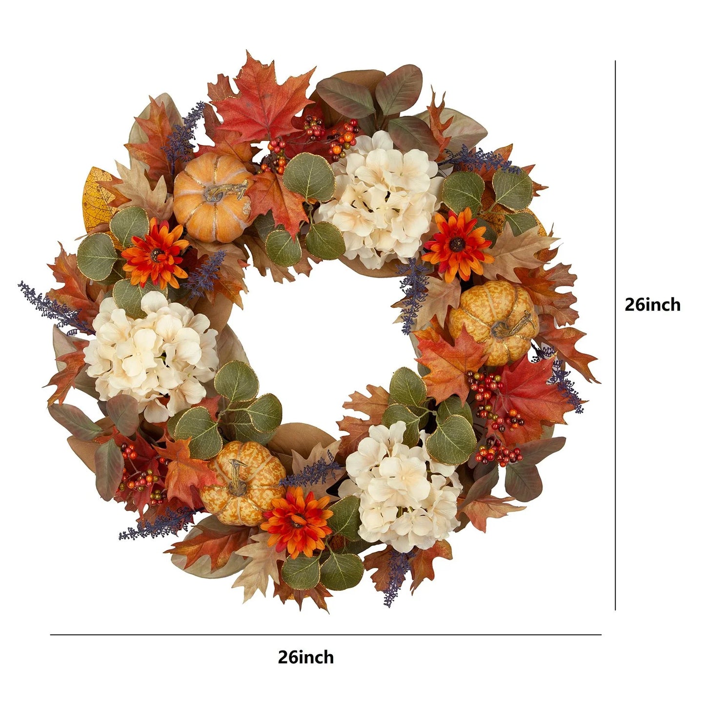 Harvest Hydrangea Wreath