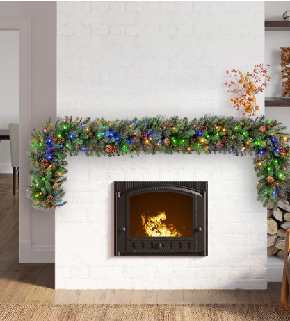 9’ Pre-lit LED With Twinkle Artificial Greenery Garland