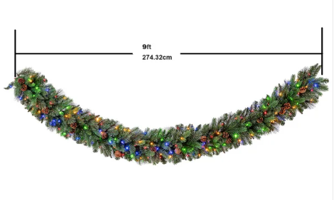 9’ Pre-lit LED With Twinkle Artificial Greenery Garland