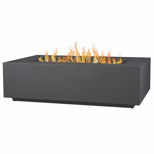 Steel Propane or Natural Gas Fire Pit Table- Real Flame Monaco 50"