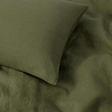 WelHome Cotton Linen Relaxed Duvet Cover, 3-piece Set