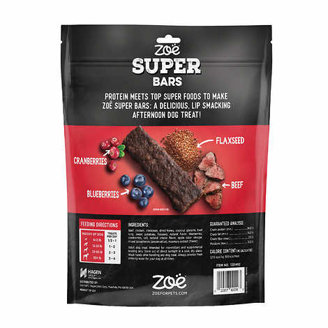 Zoe Super Bars Beef Recipe 2/2lb Bags