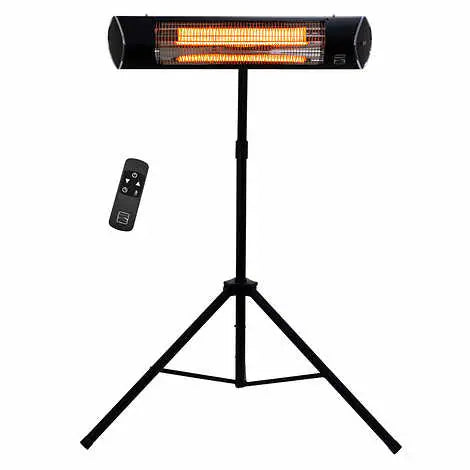 Heater with Tripod & Remote- Kenmore Infrared Electric 1500W Carbon Portable Patio