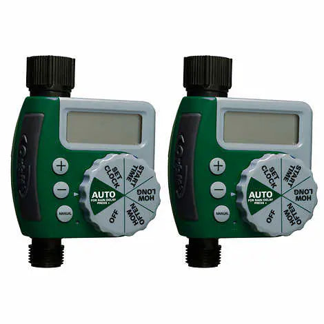 1-Outlet Programmable Hose Faucet Timer - Orbit, 2-pack