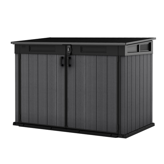 Modern Horizontal Outdoor Storage Shed Keter Cortina Mega Premium