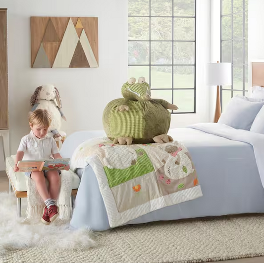 Plush Lines Green 18 in. x 18 in. Plush Animal