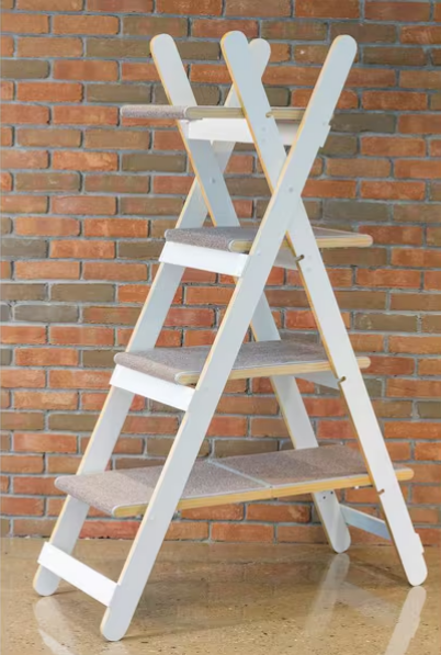 White Modern Folding Cat Tree
