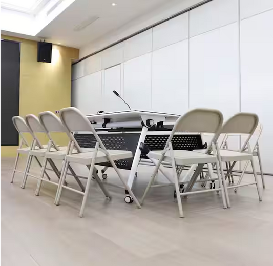 Steel Folding Chair-Beige