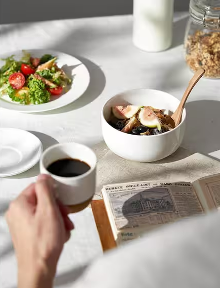 White Ceramic Bowl Kitchen Soup and Cereal Bowls Set
