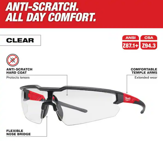Multi-Color Anti-Scratch Safety Glasses (4-Pack)