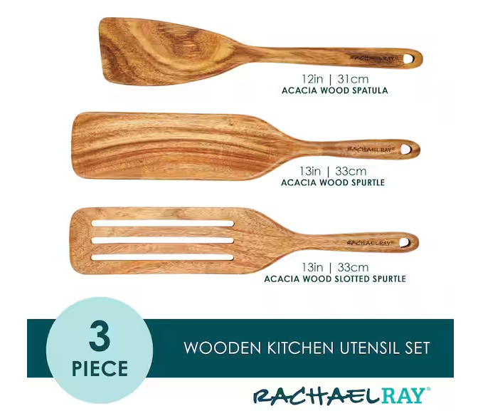 Tools & Gadgets Wooden Kitchen Utensil Set (3-Piece)