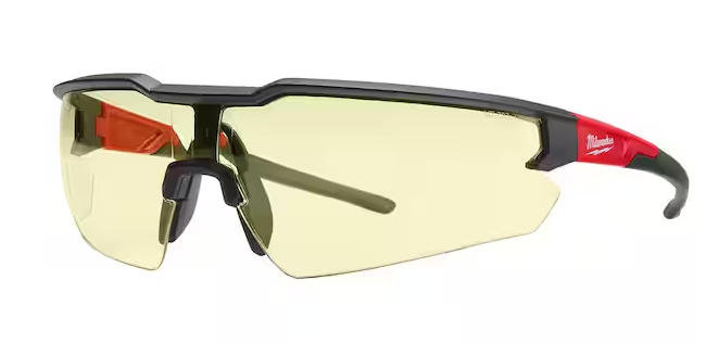 Safety Glasses with Yellow Anti-Scratch Lenses (2-Pack)