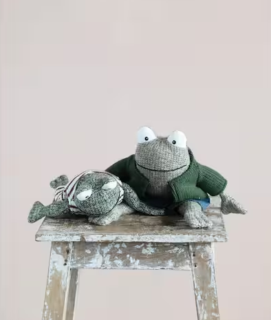 Multicolor Cotton Frog in Shirt and Shorts