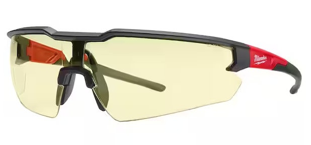 Safety Glasses with Yellow Anti-Scratch Lenses (4-Pack)