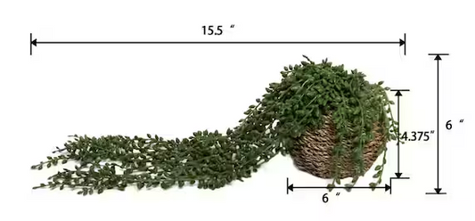 17.5" Artificial String of beads in 6" basket