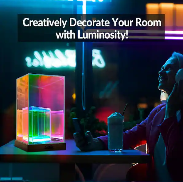 White Rectengle Glass Desk Lamp 4.8 in.