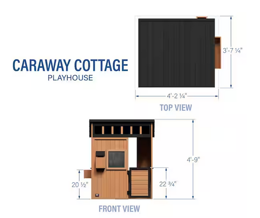 Caraway Cottage Outdoor Cedar Wood Playhouse